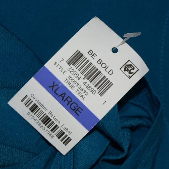 New INC INTERNATIONAL  blue short sleeve blouse * - Picture 6 of 7